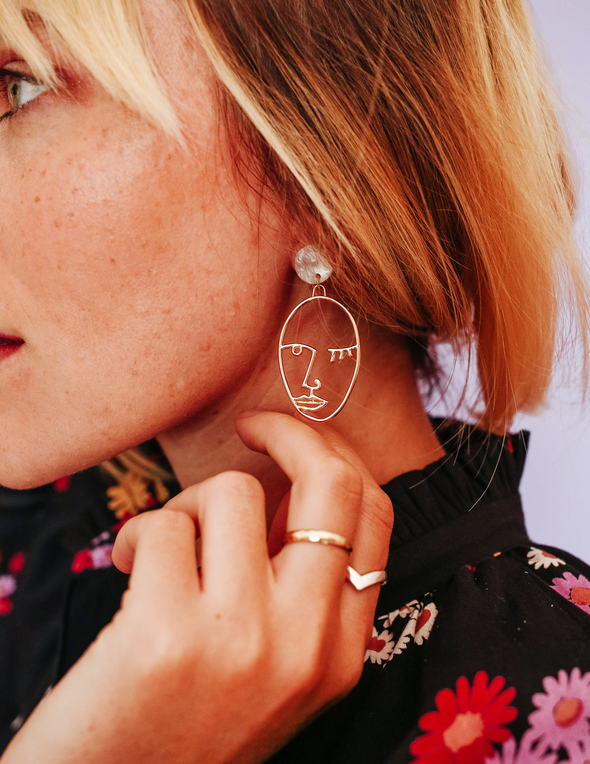 Abstract Face Earrings - The Pretty Eclectic