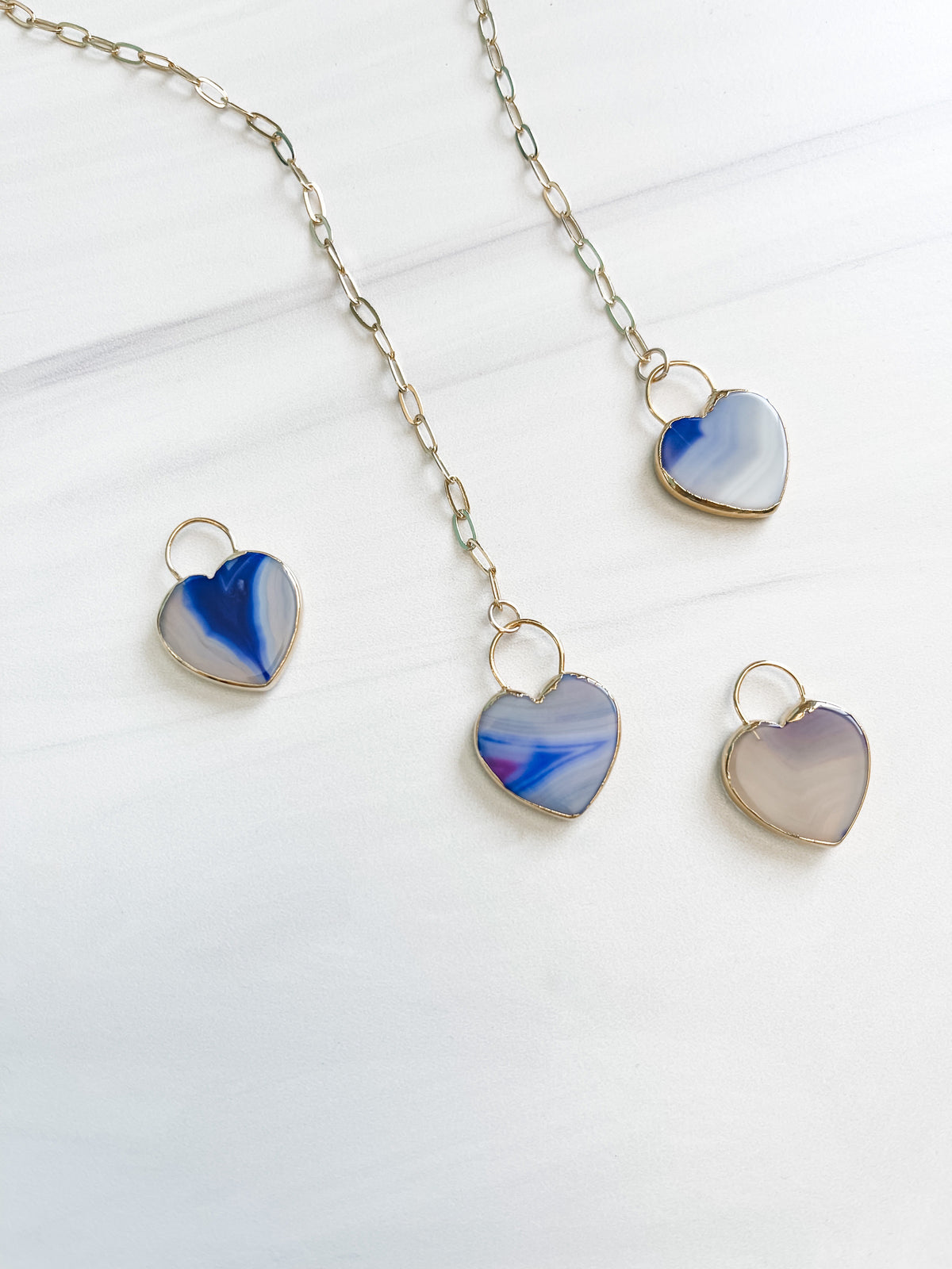 Agate Heart Necklace