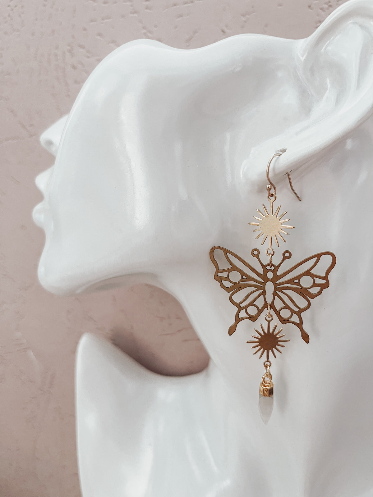 Butterfly Moonstone Earrings