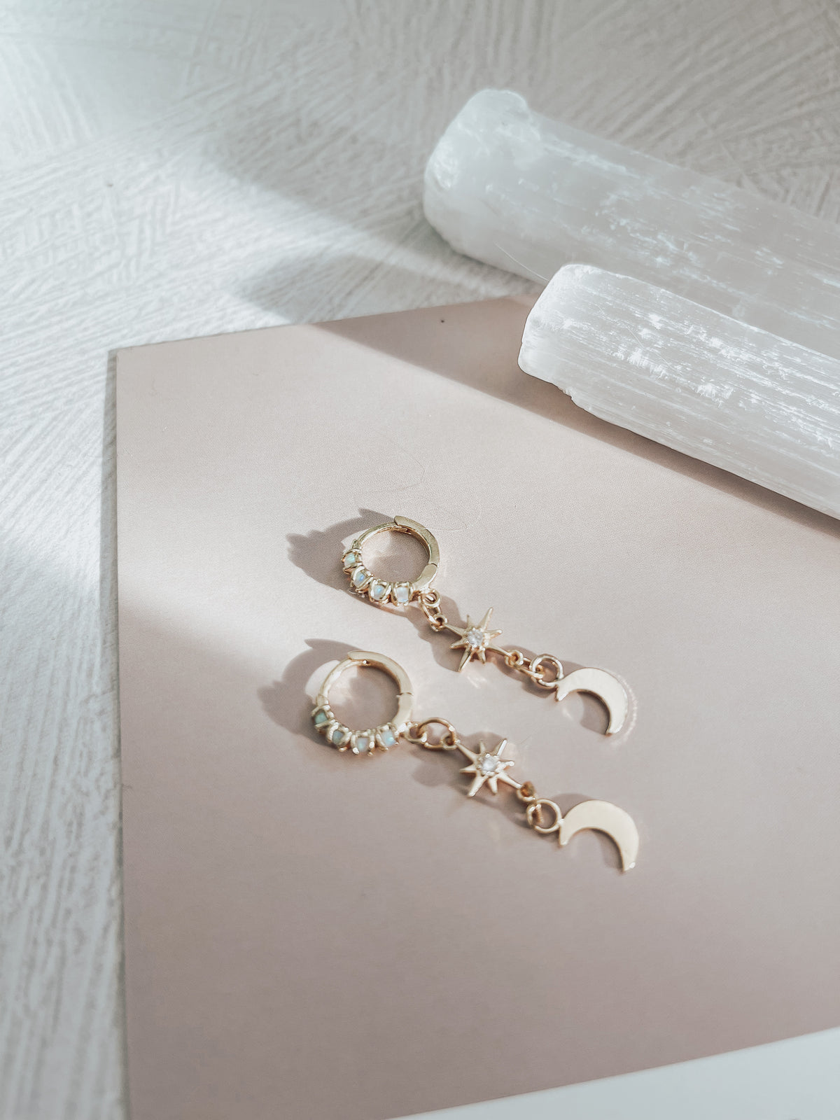 Celestial Opal Mini Hoops