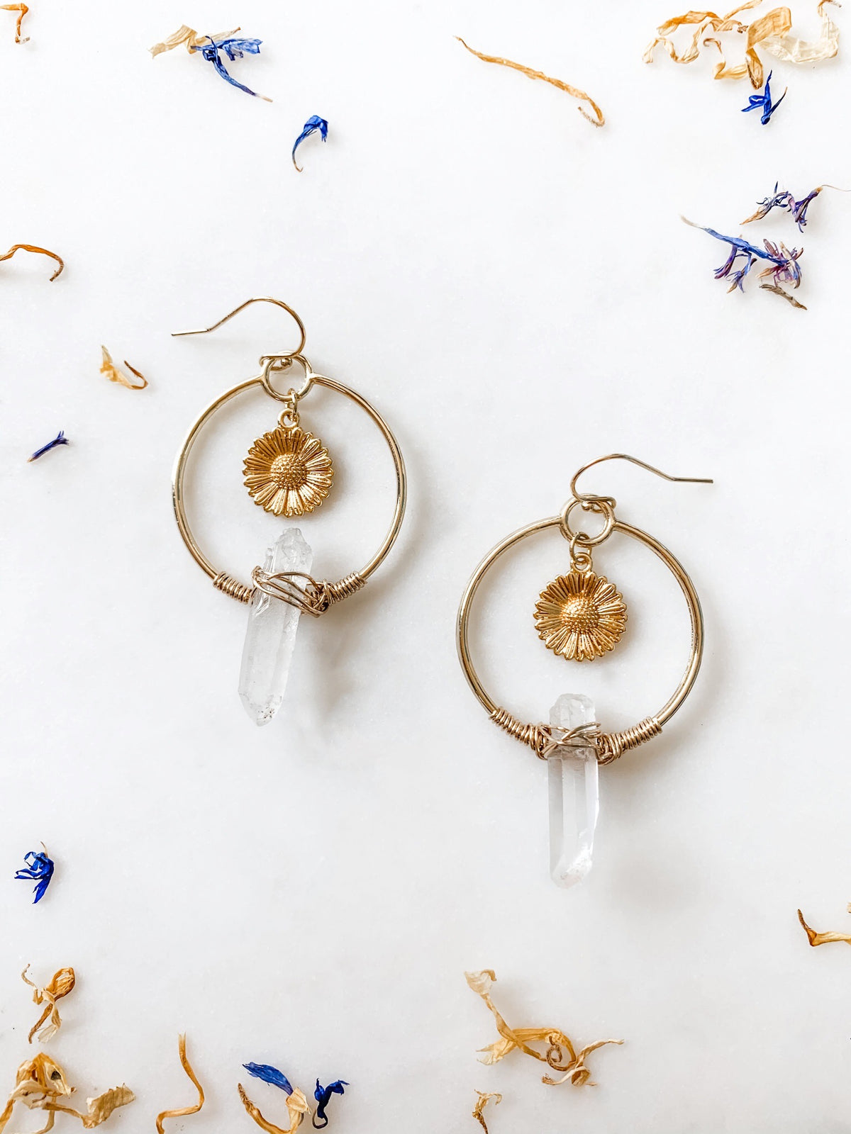 Daisy at Dawn - Quartz Earrings