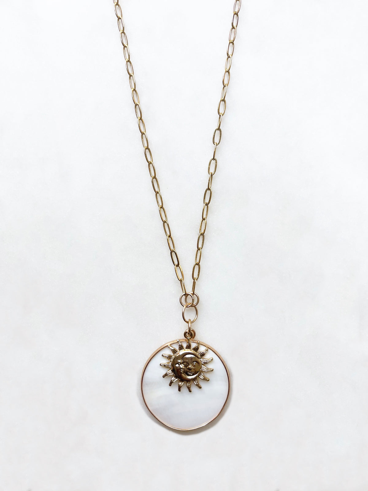 Dawn to Dusk Pearl Medallion Necklace