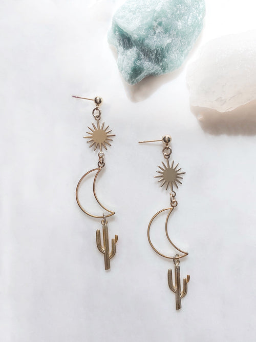 Desert Sky - Cactus Earrings - The Pretty Eclectic