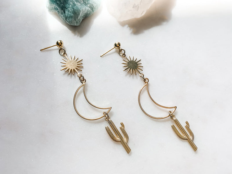 Desert Sky - Cactus Earrings - The Pretty Eclectic