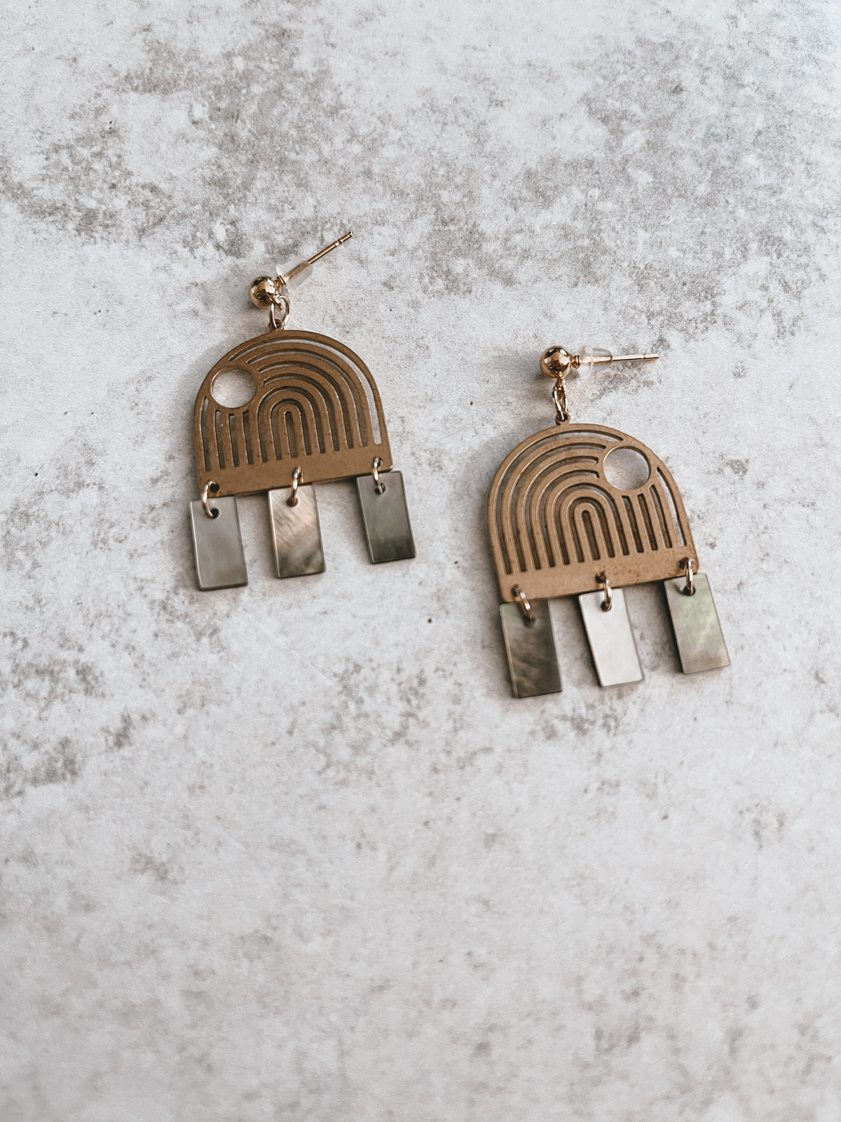 Divine Line Abalone Earrings