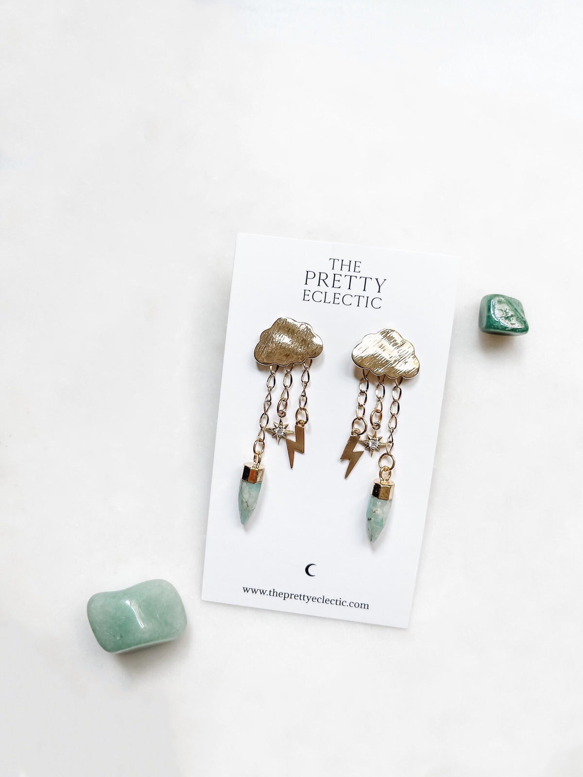 Electric Storm Cloud - Aventurine Earrings
