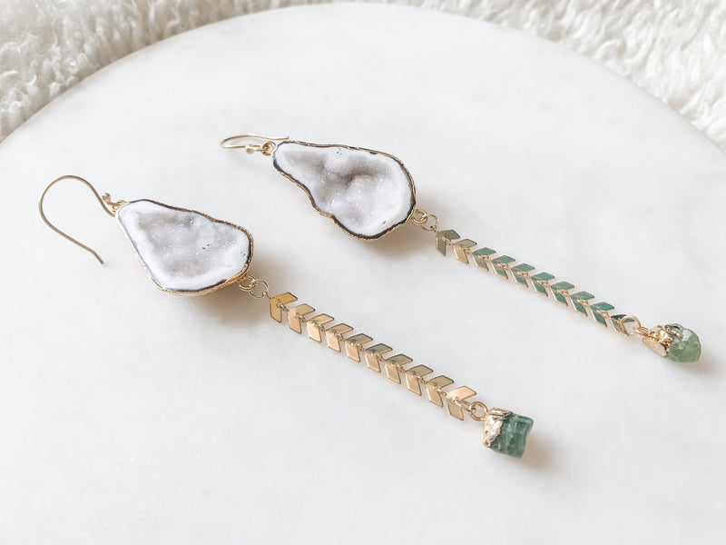 Geode Duster Earrings - The Pretty Eclectic