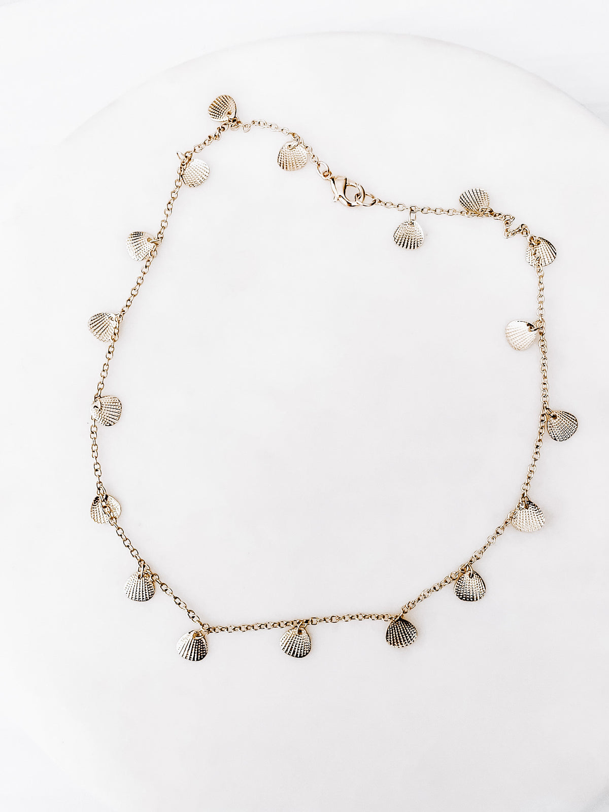 Gold Shell Chain Necklace