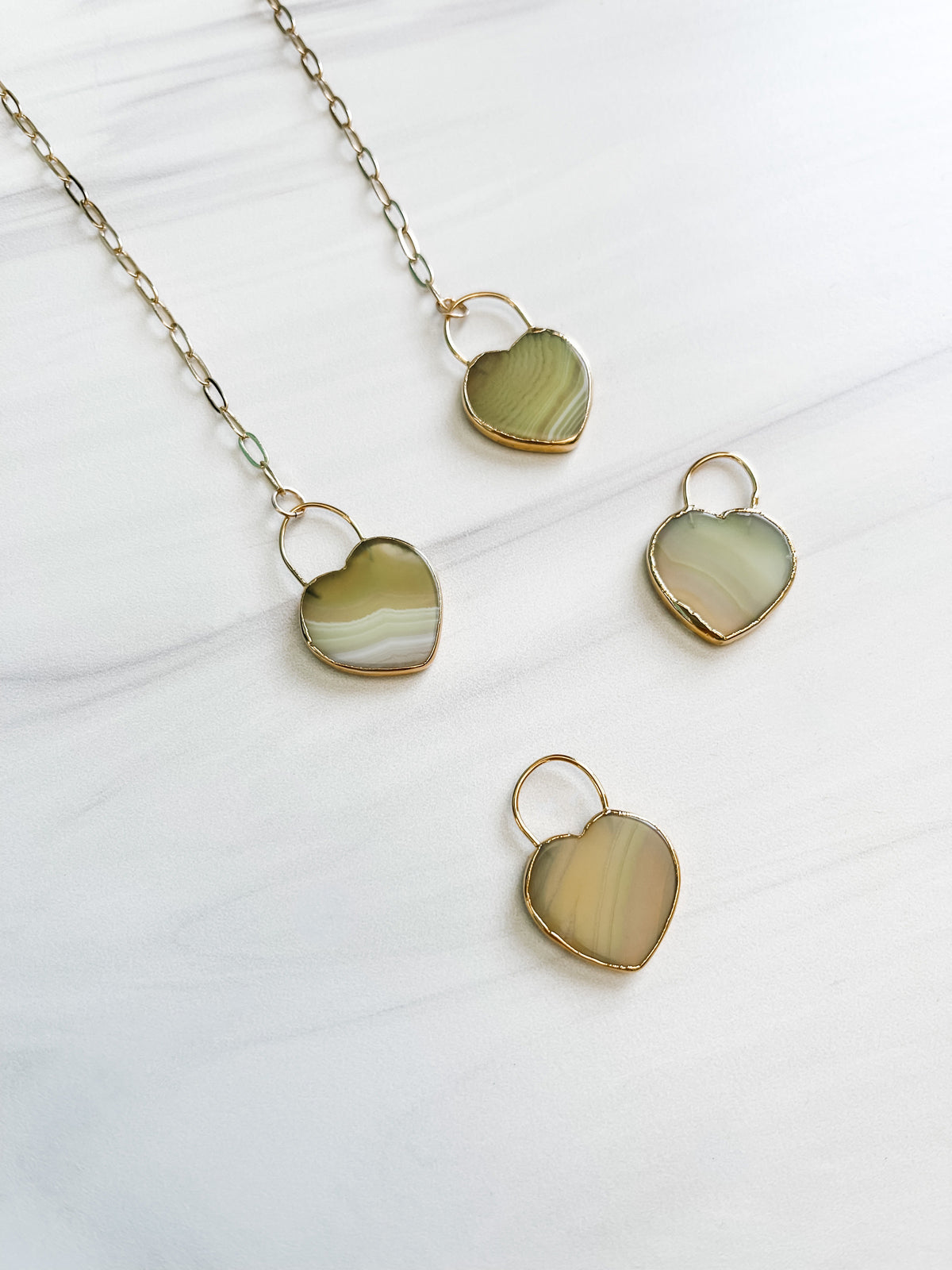 Agate Heart Necklace