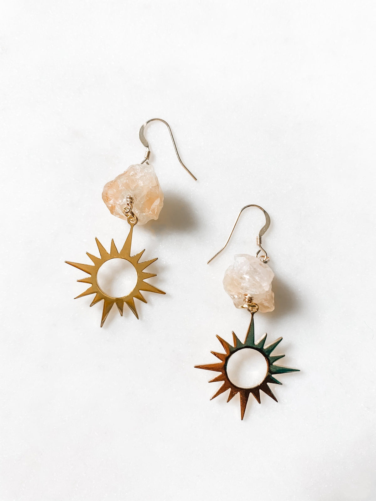 Golden Sun - Citrine Quartz Earrings - The Pretty Eclectic