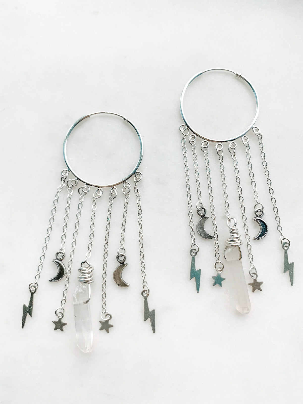 A Stormy Night - Quartz Earrings - Limited Edition - The Pretty Eclectic