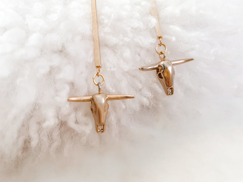 Steer Head Earrings - The Pretty Eclectic