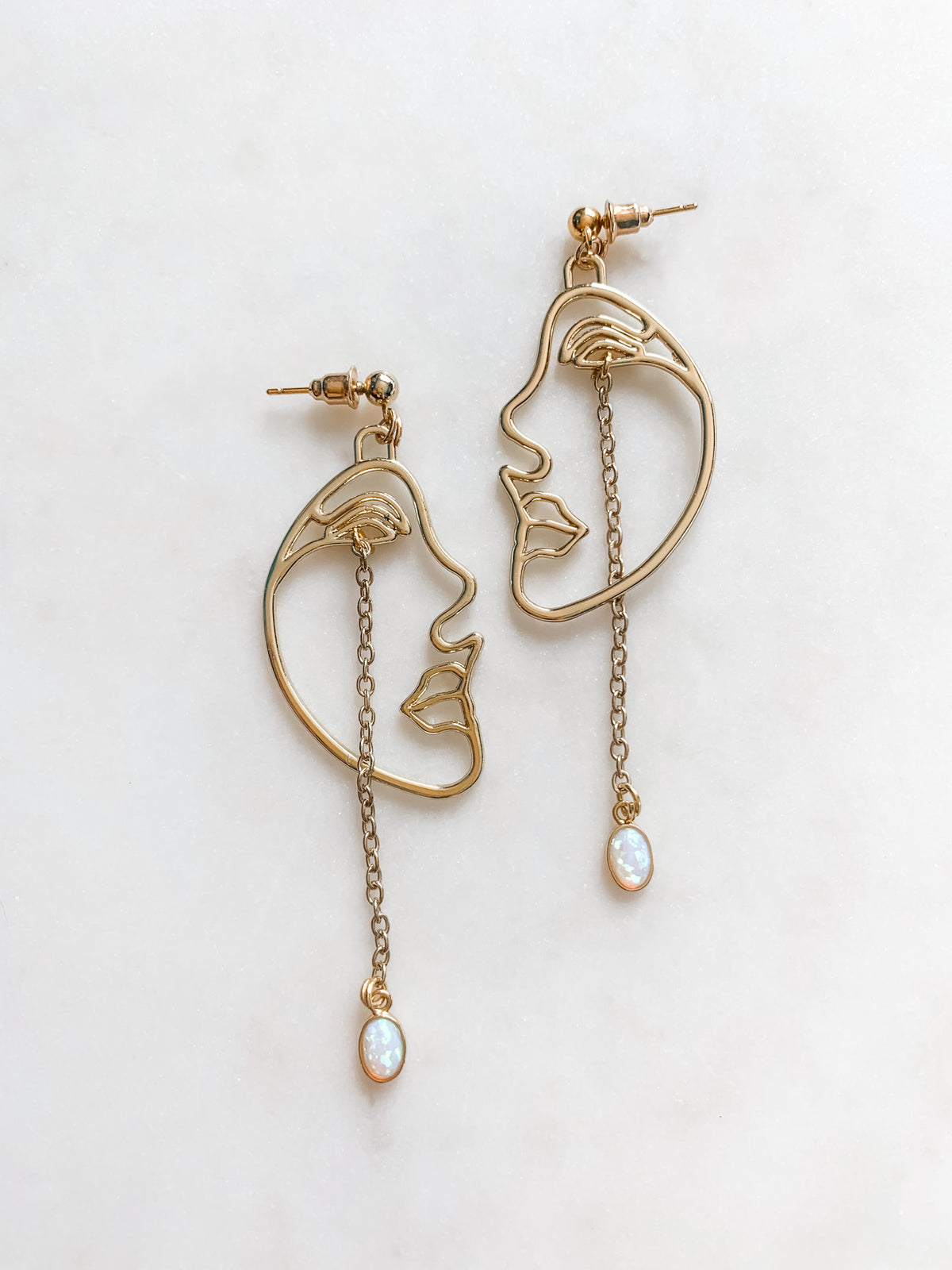 Crying Eyes - Abstract Face Earrings - The Pretty Eclectic