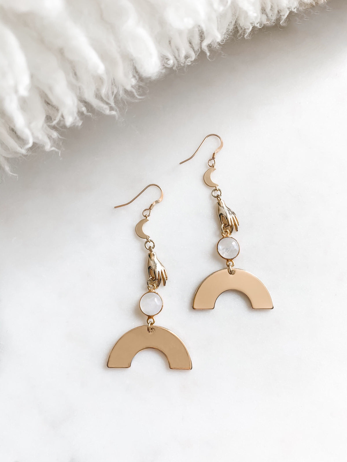 Oracle - Moonstone Earrings - The Pretty Eclectic