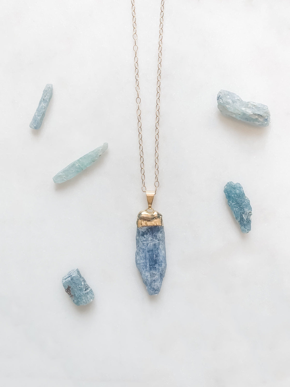 Blue Kyanite Necklace - The Pretty Eclectic