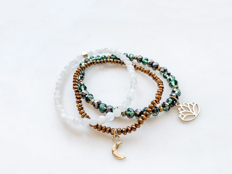 Lotus & Luna Bracelet Set - The Pretty Eclectic