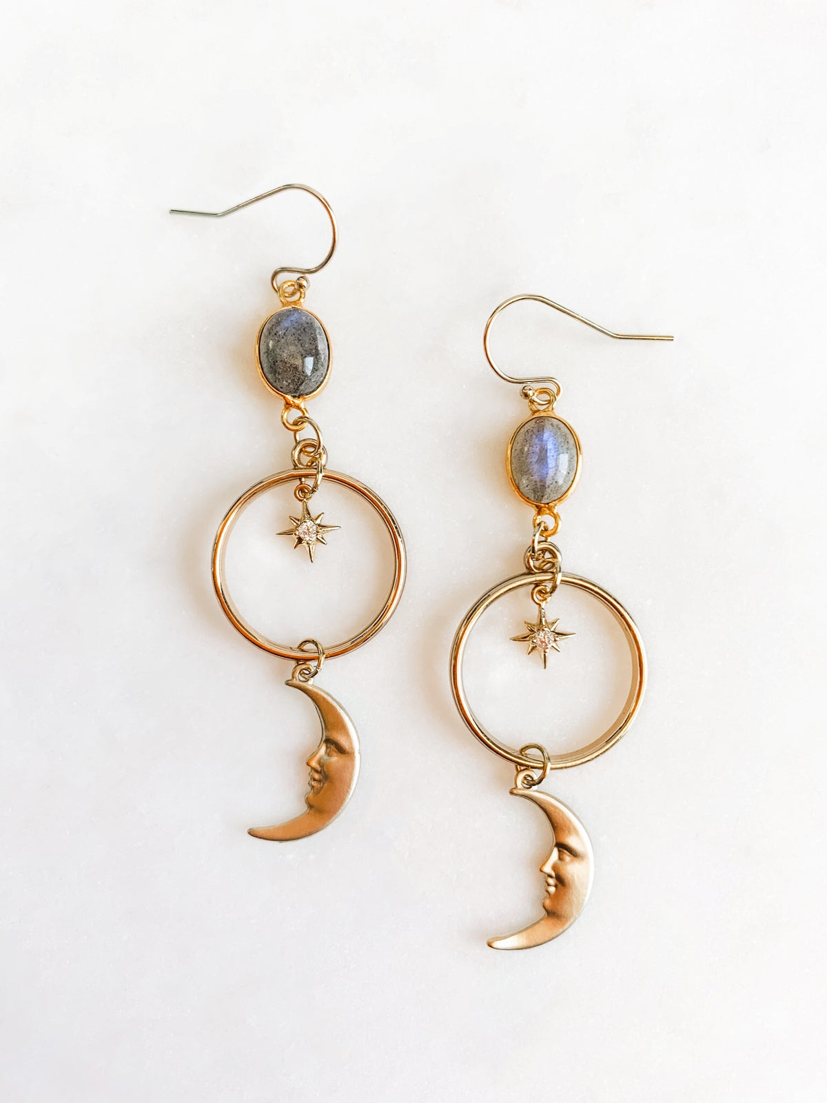 Midnight Moon - Labradorite Earrings
