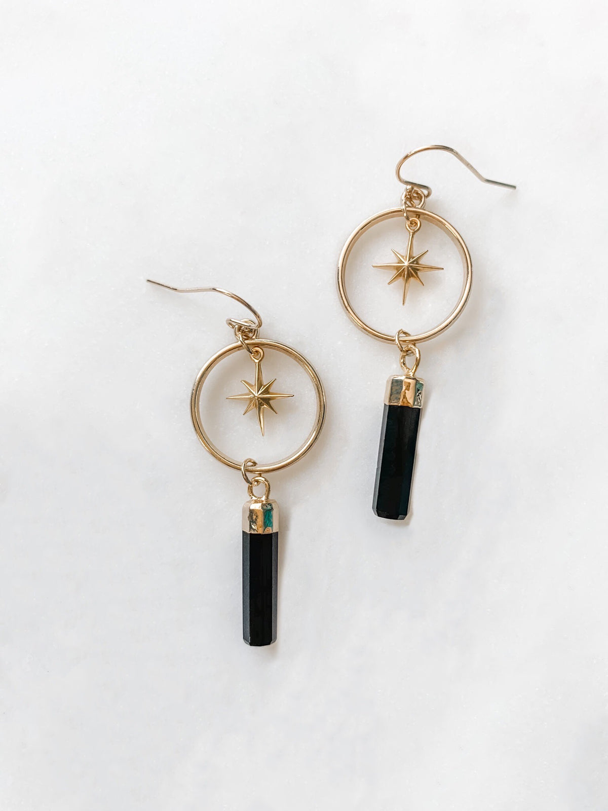 Star Crossed Lover - Onyx Earrings