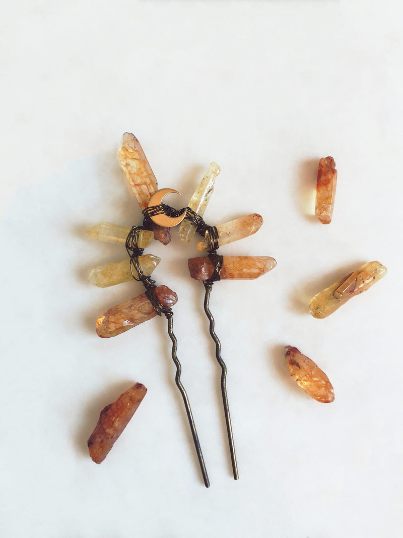 Amber Afterglow Hair Fork