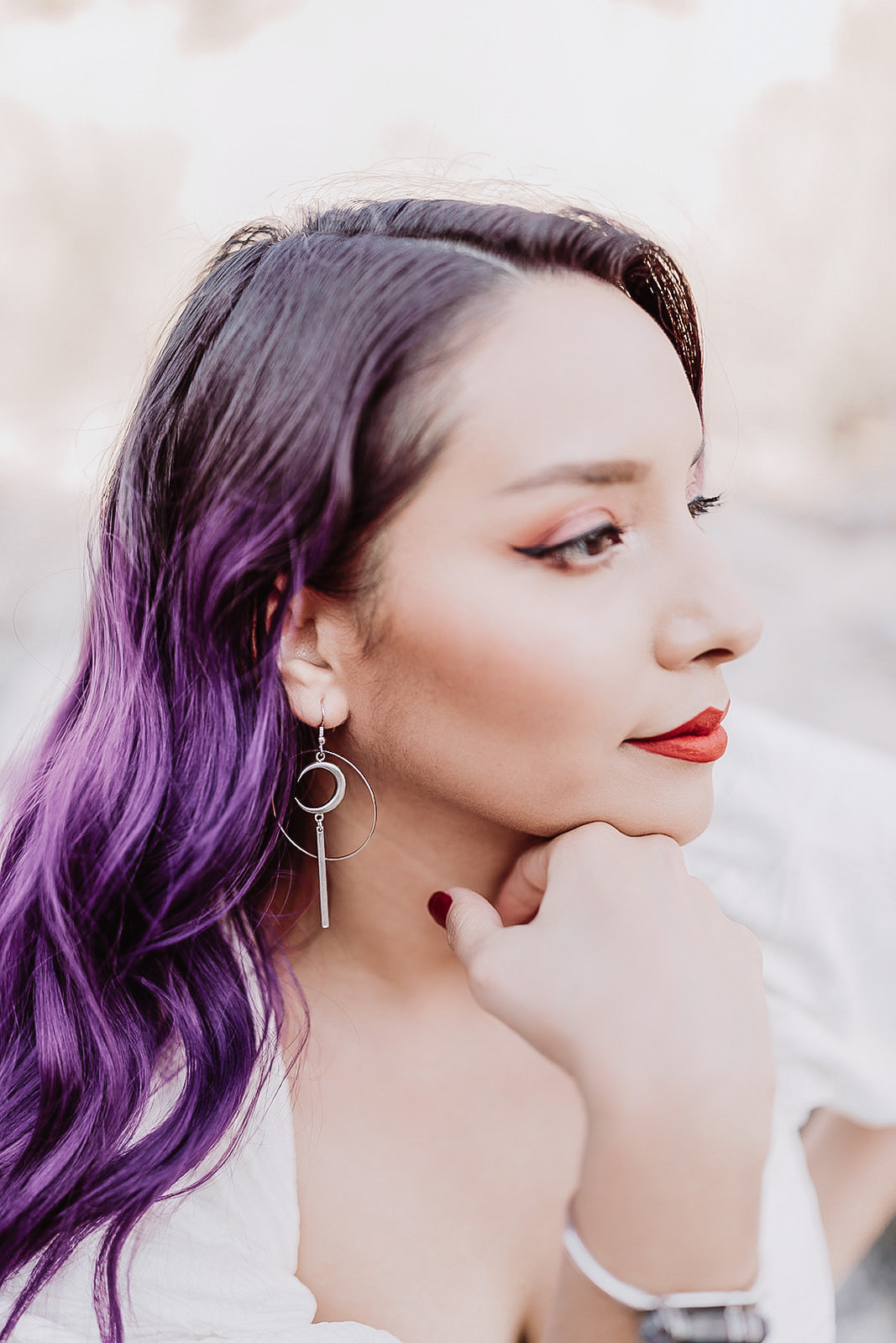 Circle The Moon Earrings