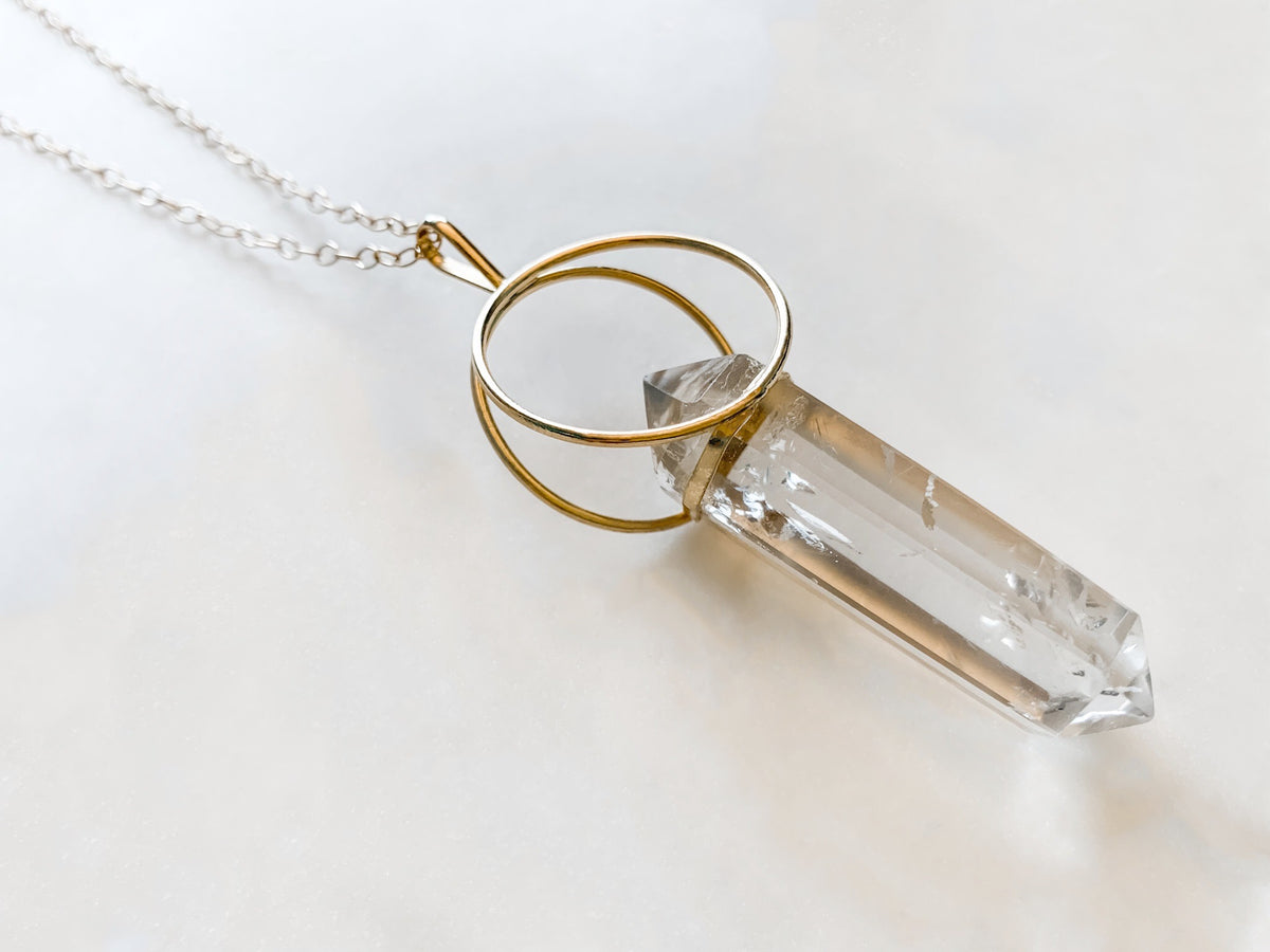 Smoky Quartz Crystal Necklace - The Pretty Eclectic