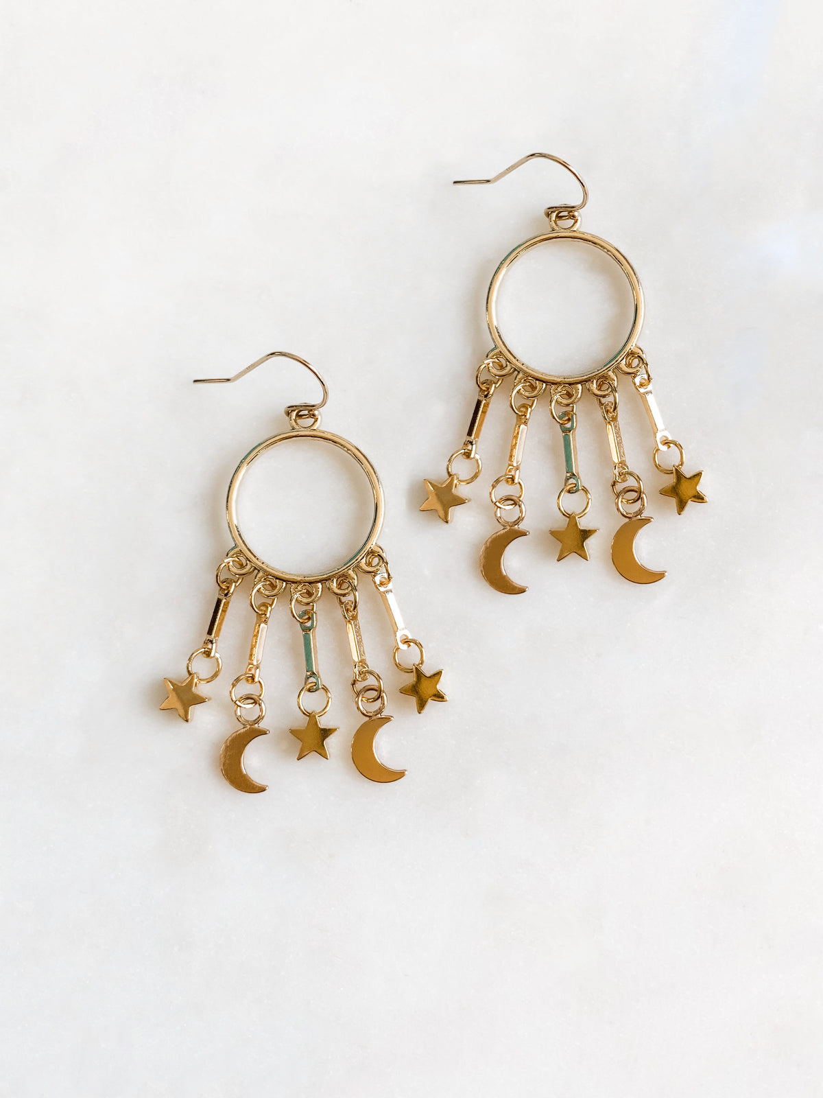 Star and Moon Earrings