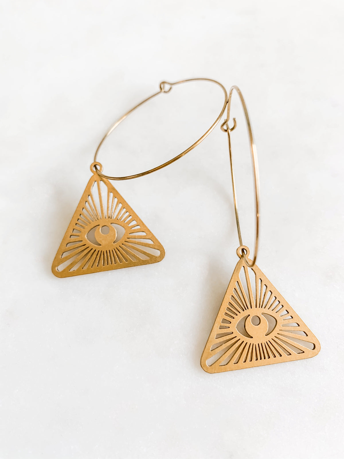 Golden Eye Hoop Earrings