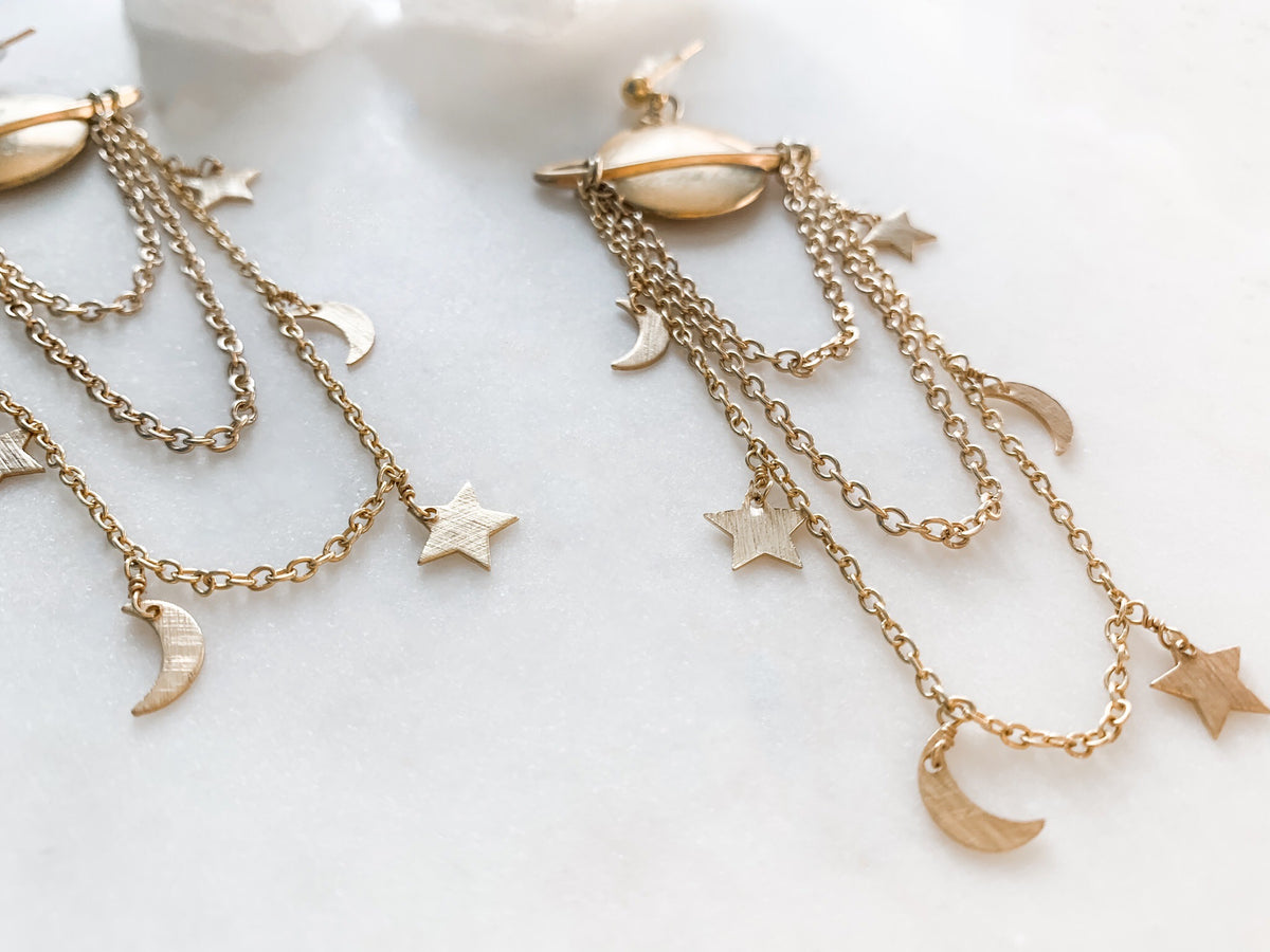 Saturn Earrings - The Pretty Eclectic