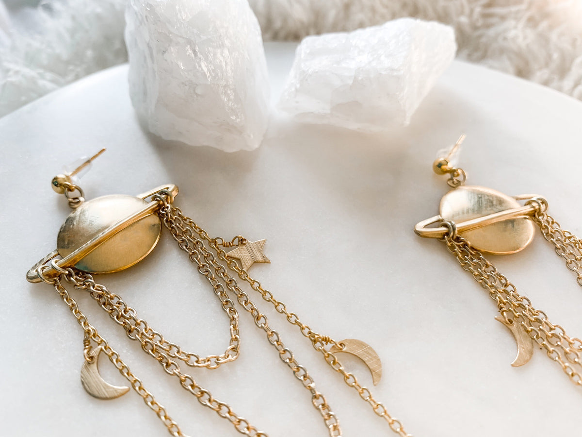 Saturn Earrings - The Pretty Eclectic
