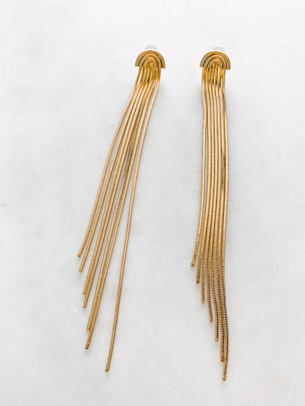 Golden Rainbow Studs and Ear Jackets - The Pretty Eclectic