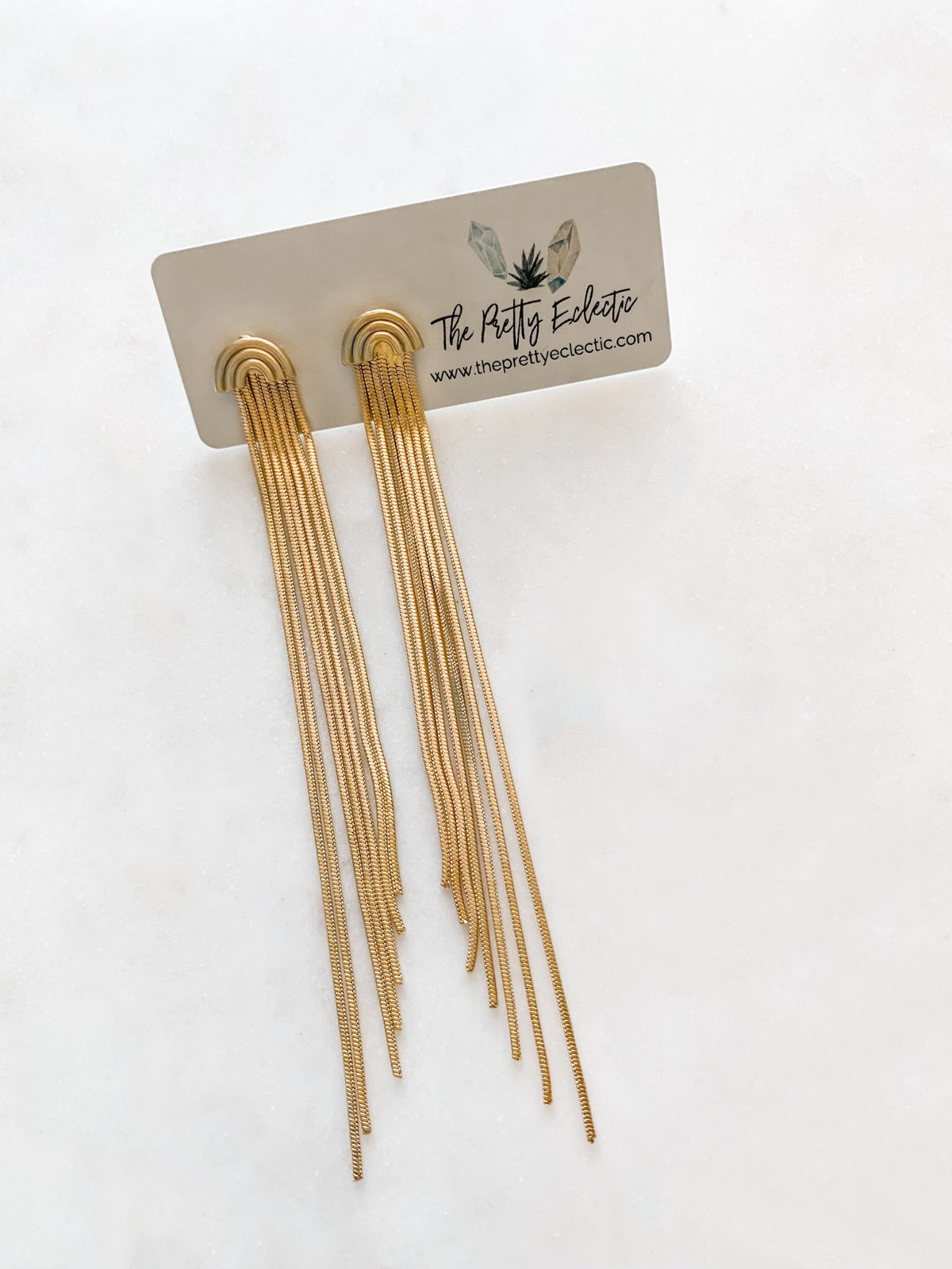 Golden Rainbow Studs and Ear Jackets - The Pretty Eclectic