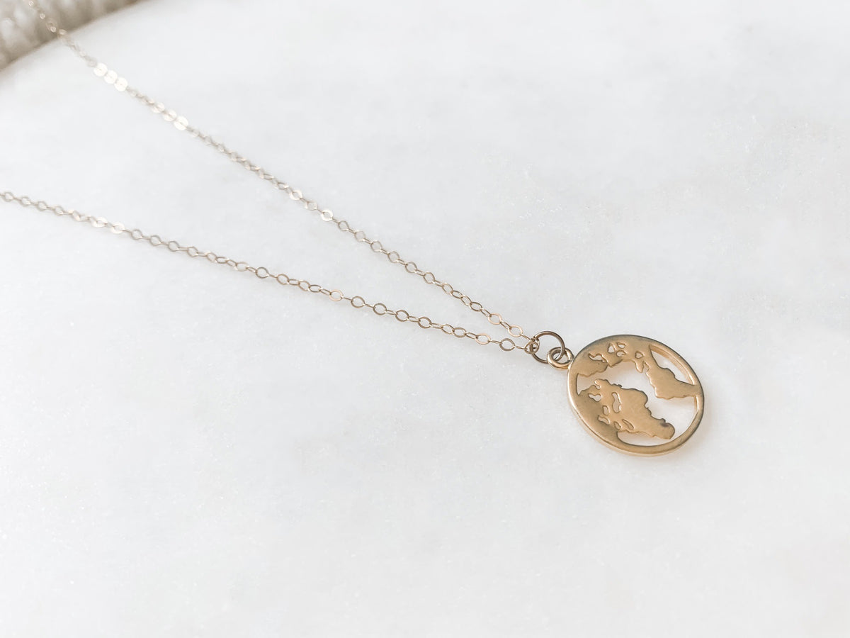 World Map Necklace - The Pretty Eclectic