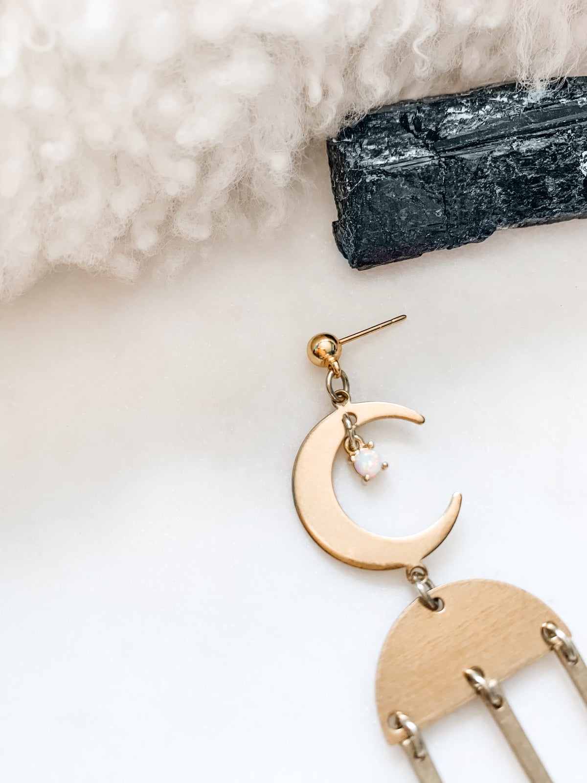 Harvest Moon - Opal Earrings - The Pretty Eclectic