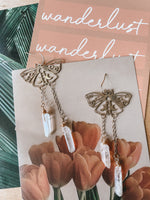 Moth Quartz Earrings