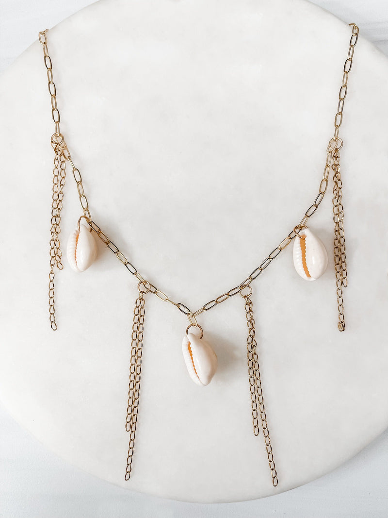 Cowrie Shell Chain Necklace