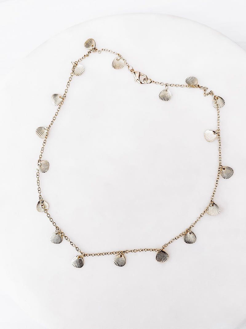 Gold Shell Chain Necklace