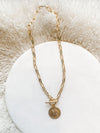 Gold Filled French Coin Necklace - The Pretty Eclectic