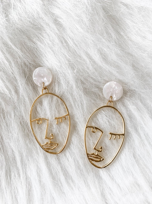 Abstract Face Earrings - The Pretty Eclectic