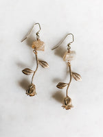 Gilded Rose - Quartz Earrings - The Pretty Eclectic