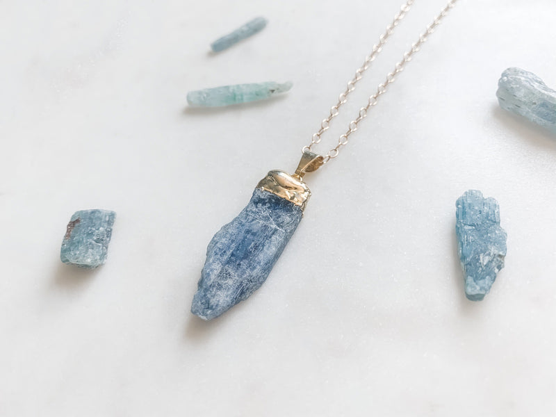 Blue Kyanite Necklace - The Pretty Eclectic