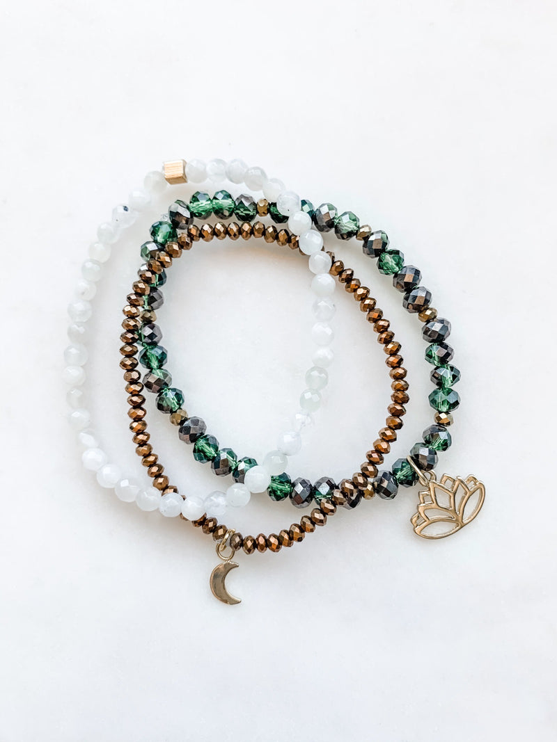 Lotus & Luna Bracelet Set - The Pretty Eclectic