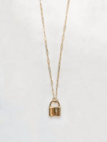 Mini Paperclip and Lock Necklace - The Pretty Eclectic