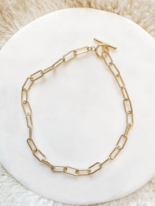 Gold Filled Paperclip Choker - The Pretty Eclectic