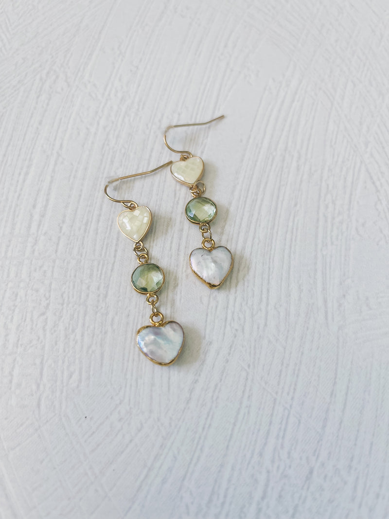 Heart to Heart Pearl Earrings