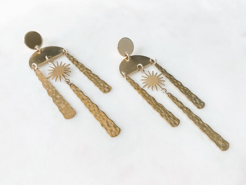 Here Comes The Sun Earrings - The Pretty Eclectic