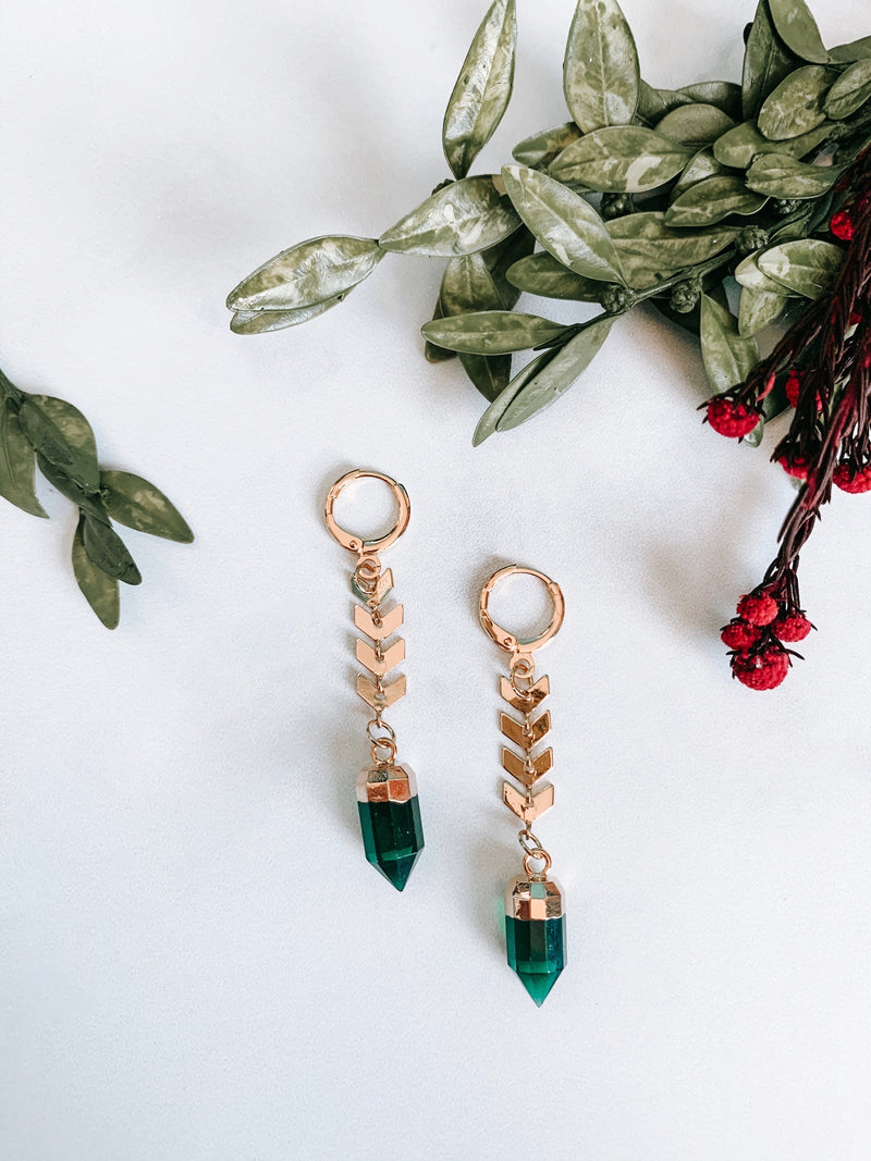 Demeter - Emerald Earrings