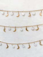 Moon and Pearl Anklet - The Pretty Eclectic