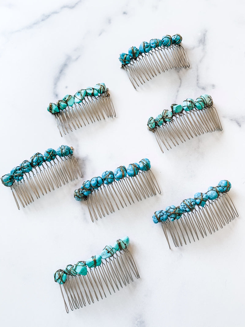 Turquoise Hair Comb - The Pretty Eclectic