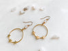 Star Hoop Earrings with Moonstone - The Pretty Eclectic